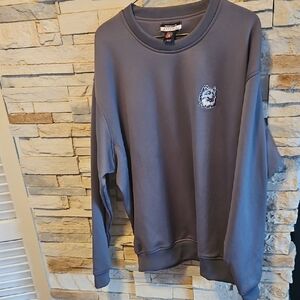 Antigua Performance Golf  Men's Gray Crewneck Sweater with UConn Embroidery